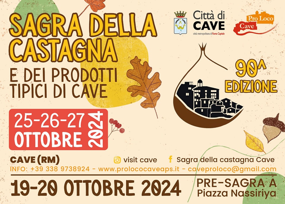 SAGRA DELLA CASTAGNA E DEI PRODOTTI TIPICI DI CAVE: UNA TRADIZIONE CHE SI RINNOVA